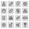 Vector black line toys icons set