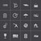 Vector black logistic icons set