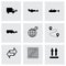 Vector black logistic icons set