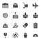 Vector black logistics icons set