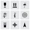 Vector black marking of cargo icons set