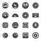 Vector black meter icons set