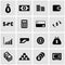 Vector black money icon set