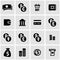 Vector black money icon set