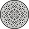 Vector black monochrome round ancient Byzantine ornament.