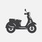 Vector Black Motorbike Icon. Simple Minimalistic Vector Bike Silhouette in Side View. Motorbike Sign Shape, Design