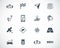 Vector black navigation icons