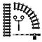 Vector black objects for rail road icons set