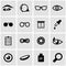 Vector black optometry icon set