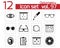 Vector black optometry icons