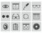 Vector black optometry icons