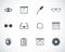 Vector black optometry icons