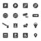 Vector black parking icons set