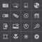 Vector black photo icons set