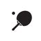 Vector black ping pong table tennis sport icon