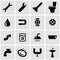 Vector black plumbing icon set