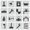 Vector black plumbing icons