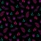 Vector black pretty tropical leaves seamless pattern background