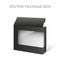 Vector Black Product Package Box, Transparent, White inside