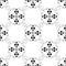 Vector Black Repeated Design On White Background Dots Flowers Design Repeated Vector Illustrations.