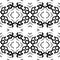 Vector Black Repeated Design On White Background Geometrical Flowers Geometrical Design Repeated Vector Illustrations.