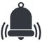 Vector Black Ringing Bell Icon