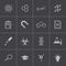 Vector black science icon set