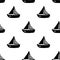 Vector black seamless pattern boat dinghy sailboat