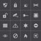 Vector black security icons set