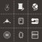 Vector black sewing icons set