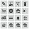 Vector black shopping icons set