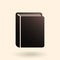 Vector Black Silhouette Icon - Closed Thick Book