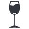 Vector Black Silhouette Icon - Drinking Wine Glass