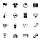 Vector black soccer icons set