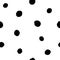 Vector Black spots, toss and random composition, Simple and timeless seamless pattern design great for fashion, textiles
