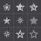 Vector black stars icons set
