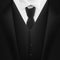 Vector Black Suit. Realistic Mens Tuxedo Suit Succeed Businessman Concept