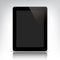 Vector black tablet pc with empty screen