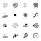 Vector black target icons set