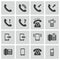 Vector black telephone icons