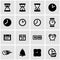 Vector black time icon set