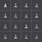 Vector black traffic cone icons set