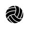 Vector black volleyball balls icon. Game equipment. Professional sport, classic vollyball ball set for official competitions and
