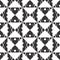 Vector Black and white abstract geometric shapes rhombus and triangle seamless pattern or design