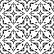 Vector Black And White Background Black Color Repeated Design Geometrical Flowers Repeated Small Elements Vector Illustrations.