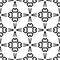 Vector Black And White Background Black Color Repeated Geometrical Flowers Geometrical Pattern Design Vector Illustrations.
