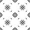 Vector Black And White Background Black Color Repeated Geometrical Flowers Small Diamond Repeated Design Vector Illustrations.