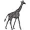 Vector Black and White Decorated stylized Giraffe