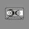 Vector black and white illustration compact tape cassettes