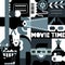 Vector black and white movie concept. Retro cinema festival geometric pattern. Backgrounds for poster, ticket